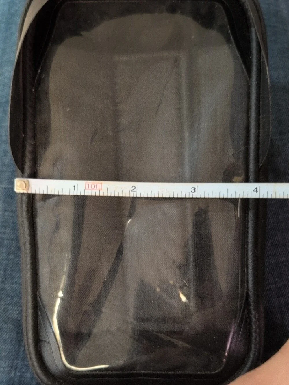 Cycling Bicycle Top Tube Mounting Clear Phone Pocket Bag With Zip Storage Pouch
